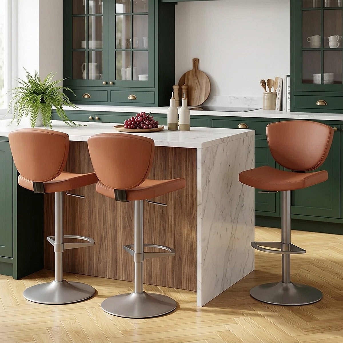 Graphit Barhocker Kunstleder - Pearl Braun