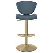 Sgabello da bar Vera Pelle Oro - Pearl Blu