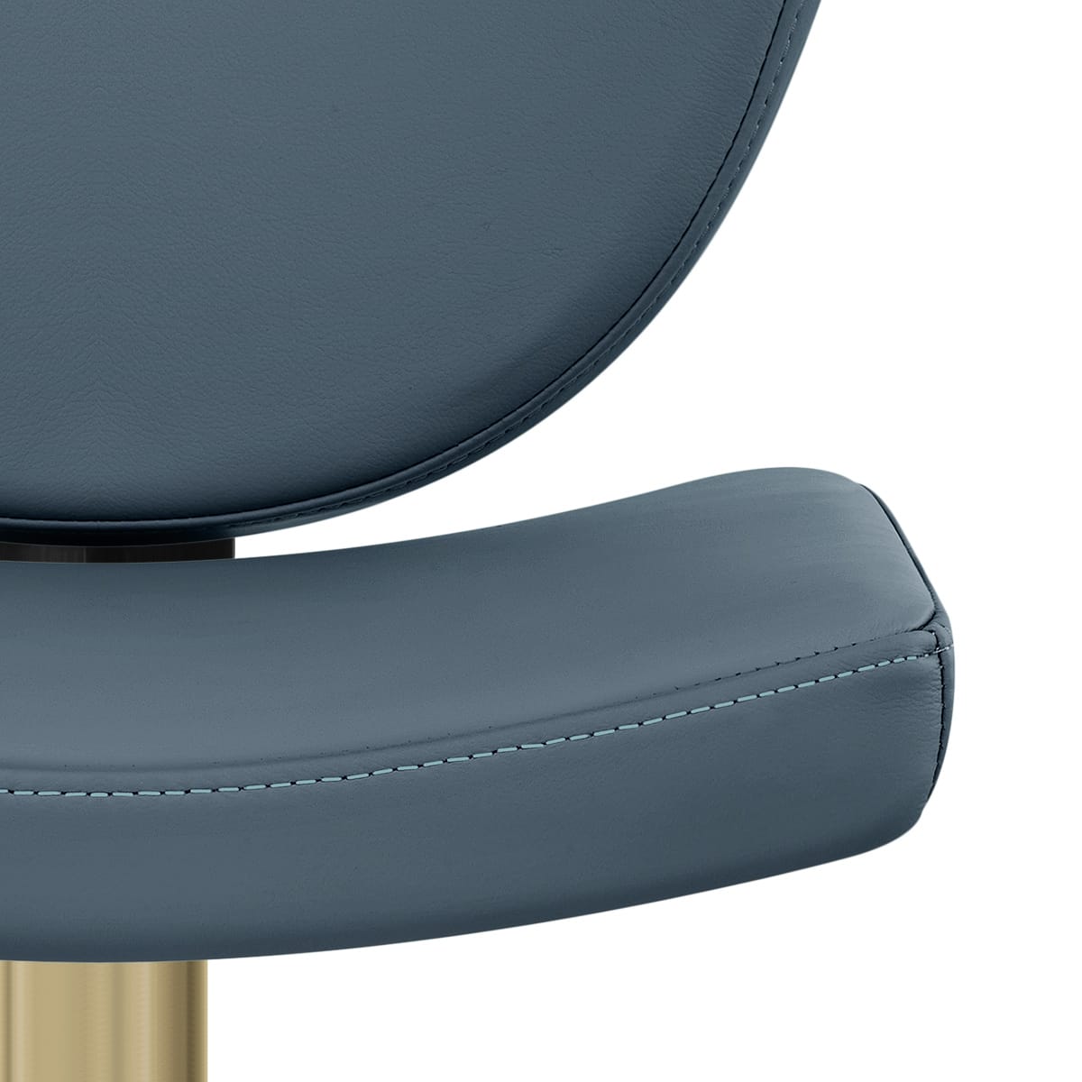 Sgabello da bar Vera Pelle Oro - Pearl Blu