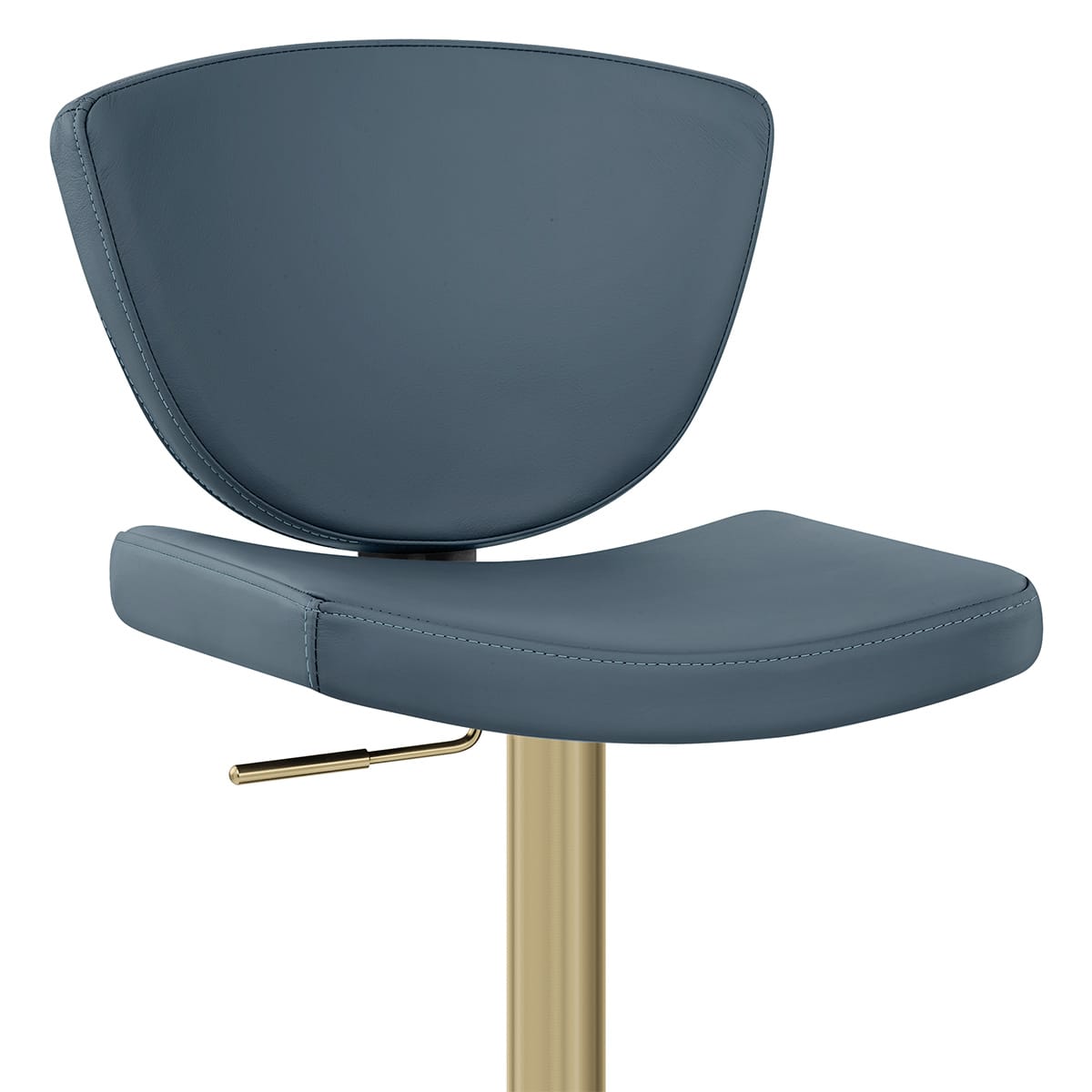 Sgabello da bar Vera Pelle Oro - Pearl Blu
