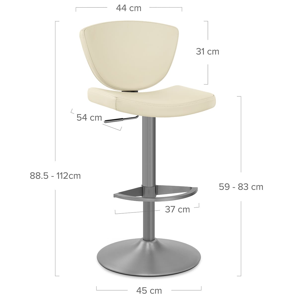 Echtleder Barhocker - Pearl Beige