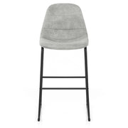 Wildlederimitat Barhocker - Platina Grau