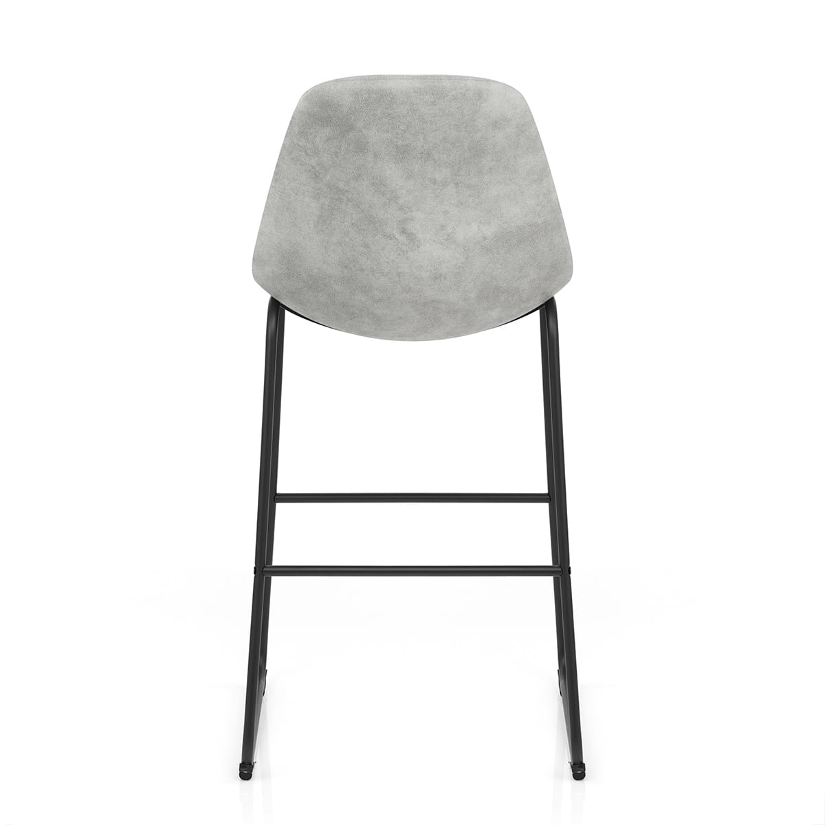 Wildlederimitat Barhocker - Platina Grau