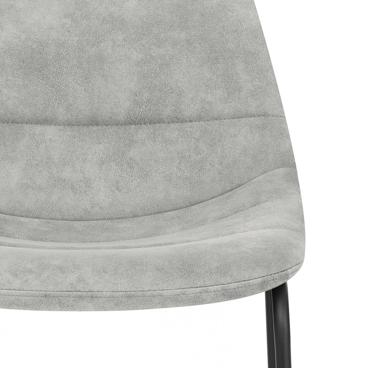 Wildlederimitat Barhocker - Platina Grau