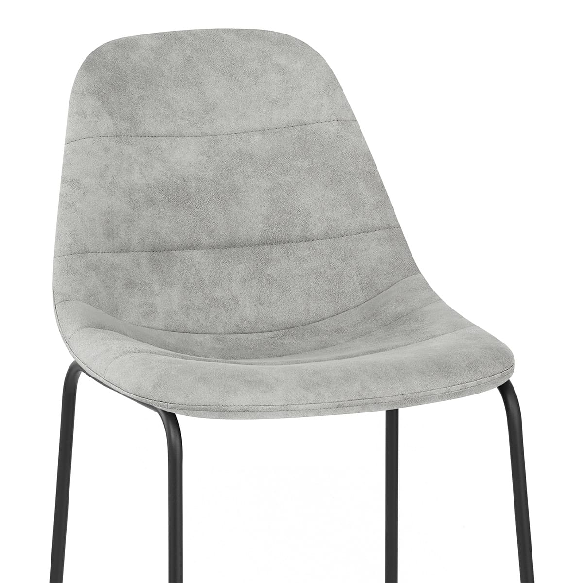 Wildlederimitat Barhocker - Platina Grau