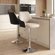 Kunstleder Barhocker Stoff - Plaza Beige