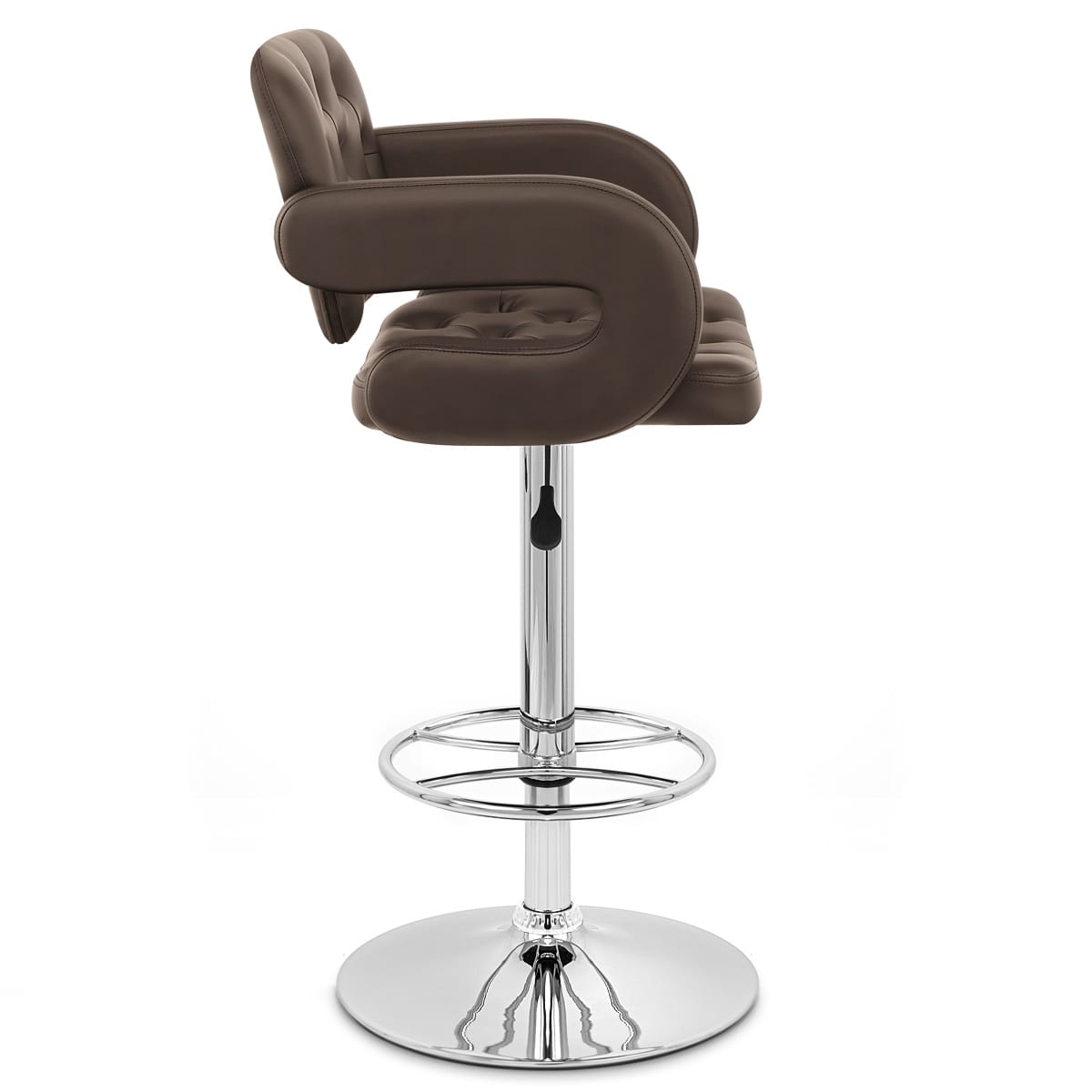 Kunstleder Barhocker Chrom - Polaris Braun