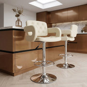 Kunstleder Barhocker Chrom - Polaris Beige