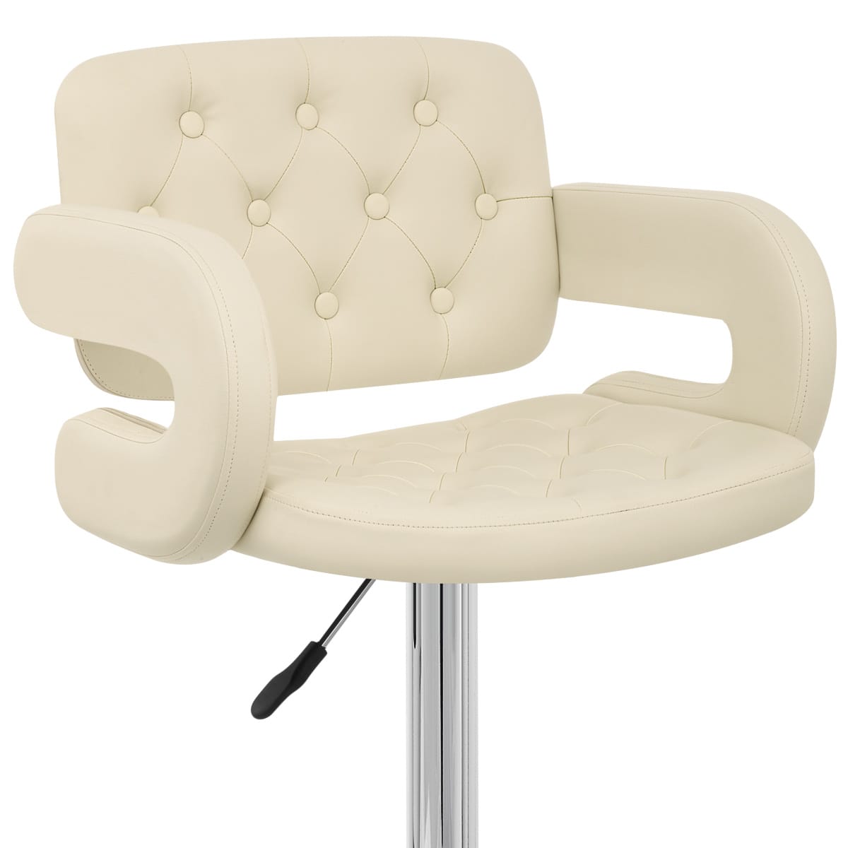 Kunstleder Barhocker Chrom - Polaris Beige