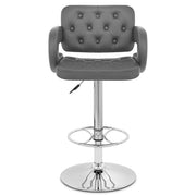 Kunstleder Barhocker Chrom - Polaris Grau
