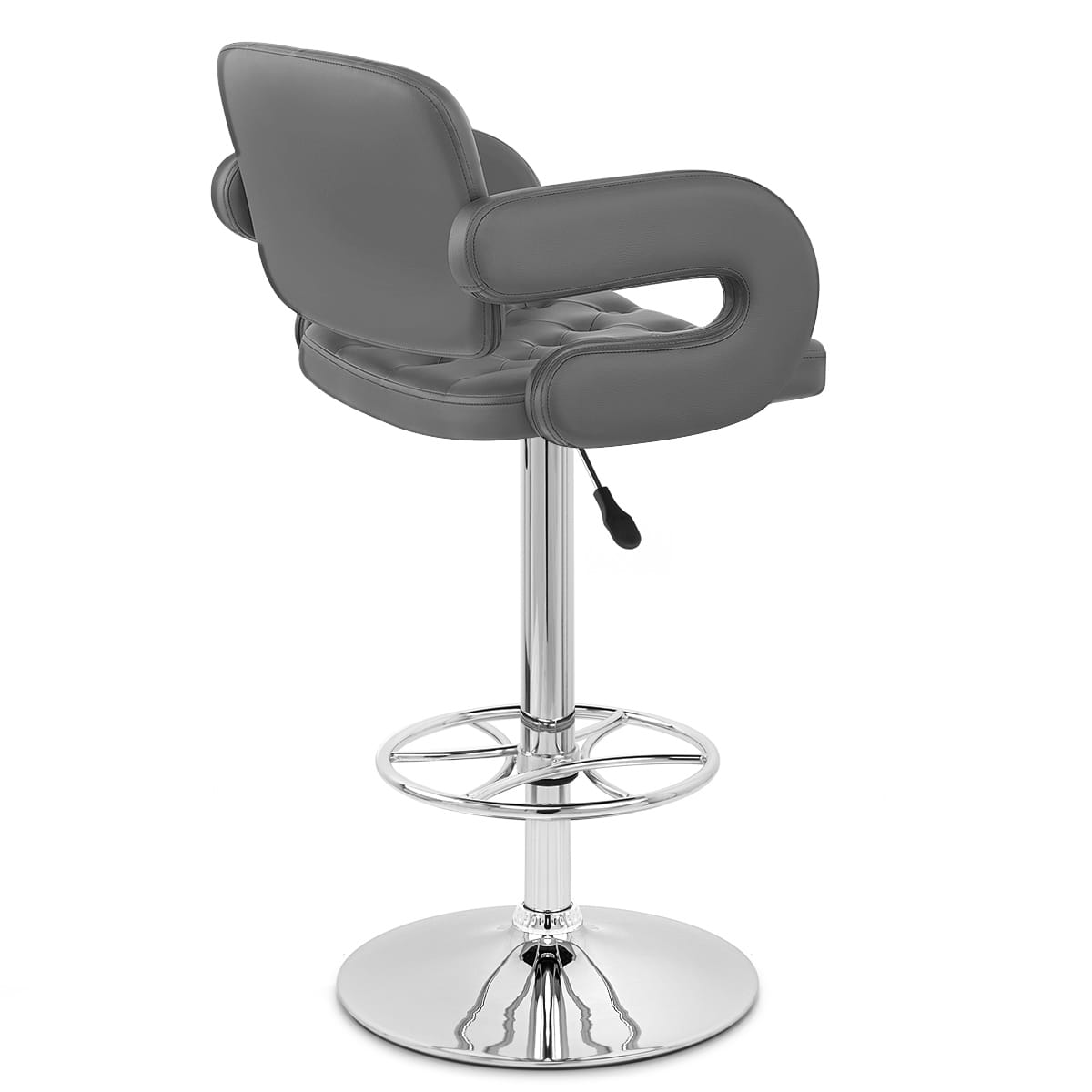 Kunstleder Barhocker Chrom - Polaris Grau