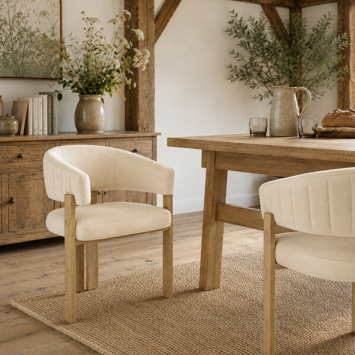 Kunstleder Esszimmerstuhl - Polo Beige