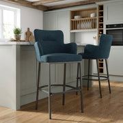 Stoff Barhocker - Porter Blau