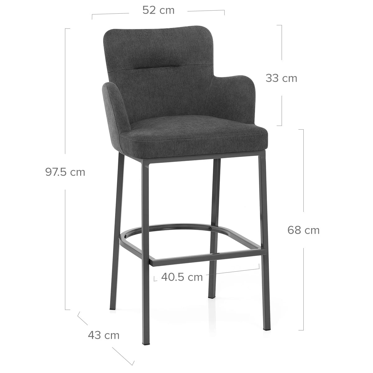 Sgabello Tessuto - Porter Grigio scuro