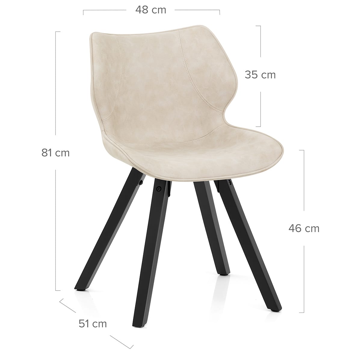 Esszimmerstuhl Kunstleder - Preston Beige