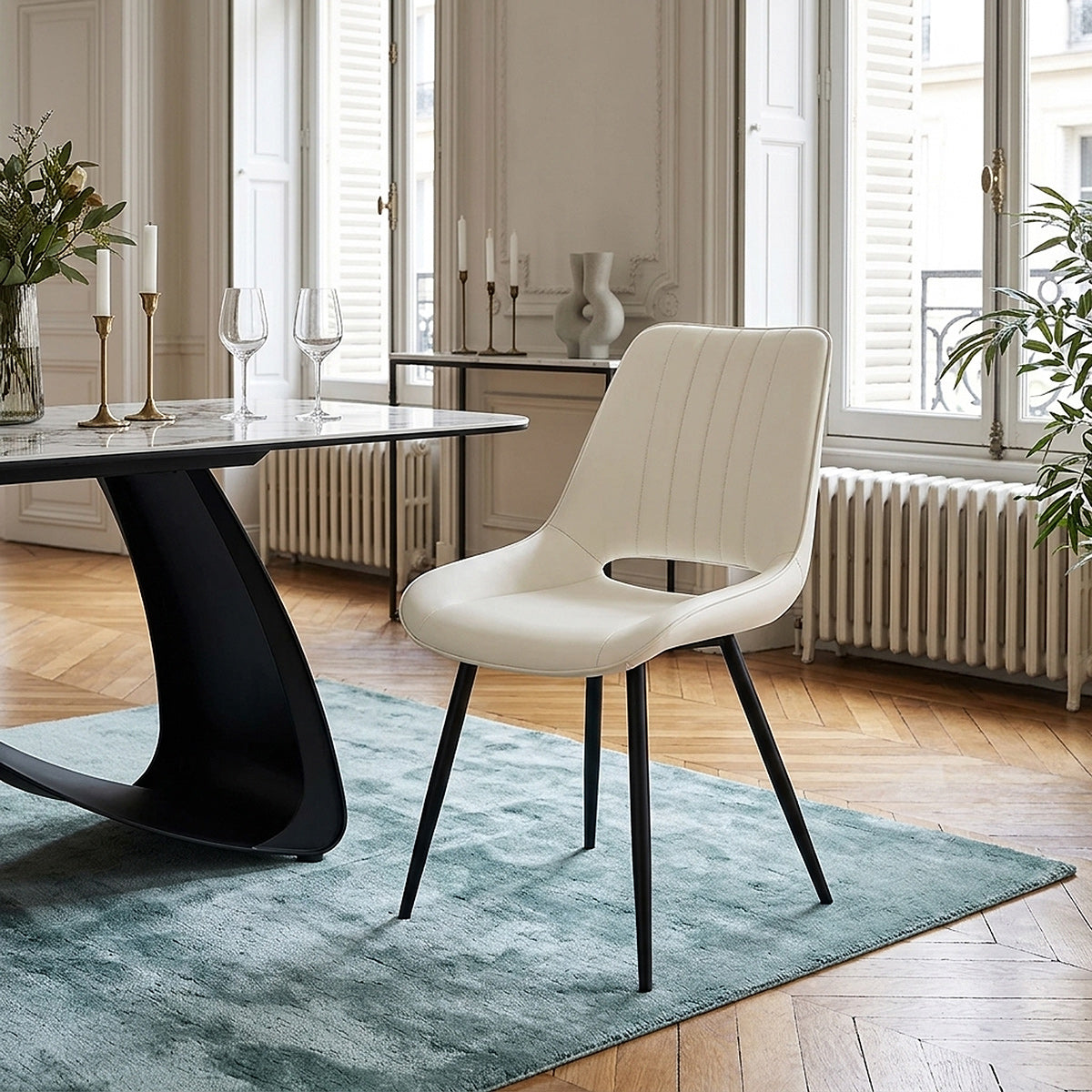 Kunstleder Stuhl - Priya Beige