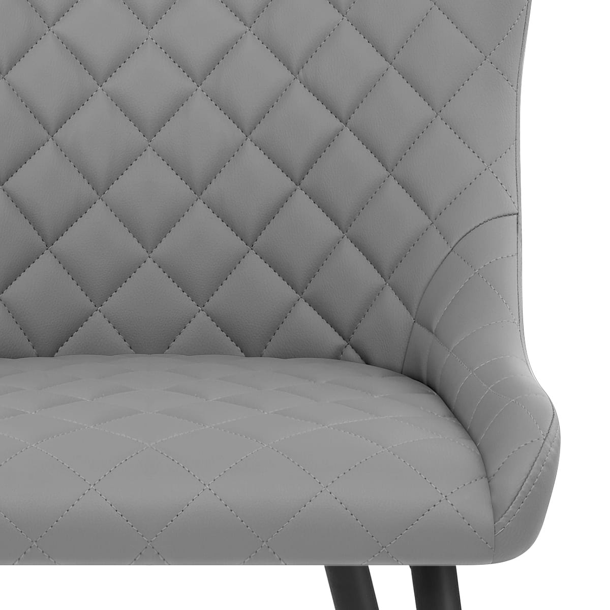 Sedia Ecopelle Metallo - Provence Grigio