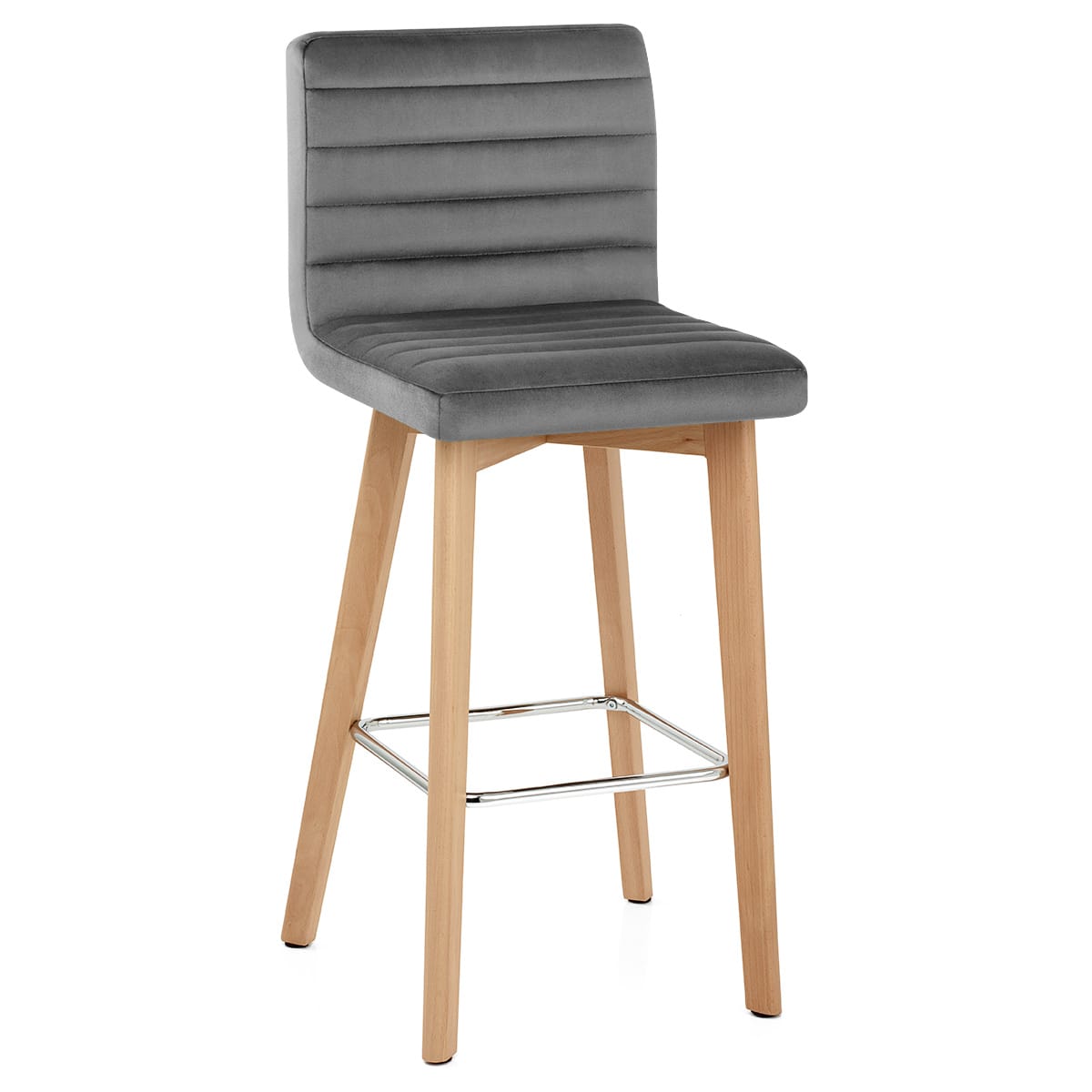 Samtbarhocker - Pure Grau