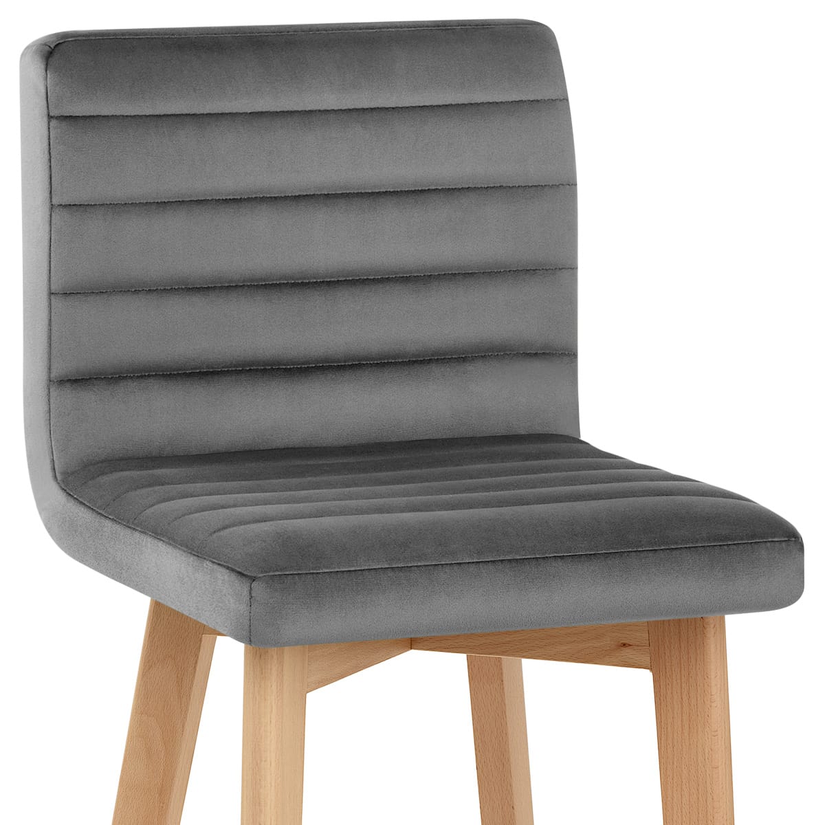 Samtbarhocker - Pure Grau