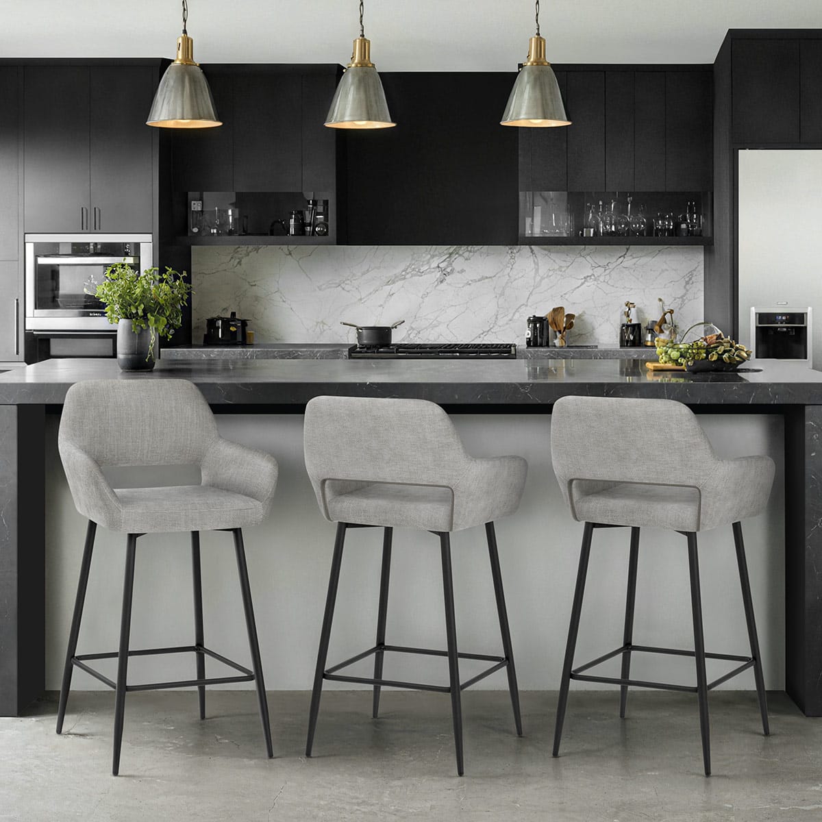 Sgabello Tessuto - Raven Grigio