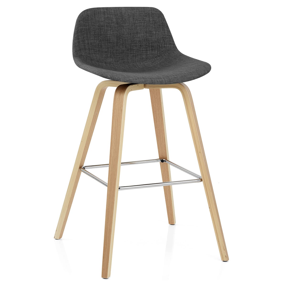 Stoffbarhocker Holz - Reef Dunkelgrau