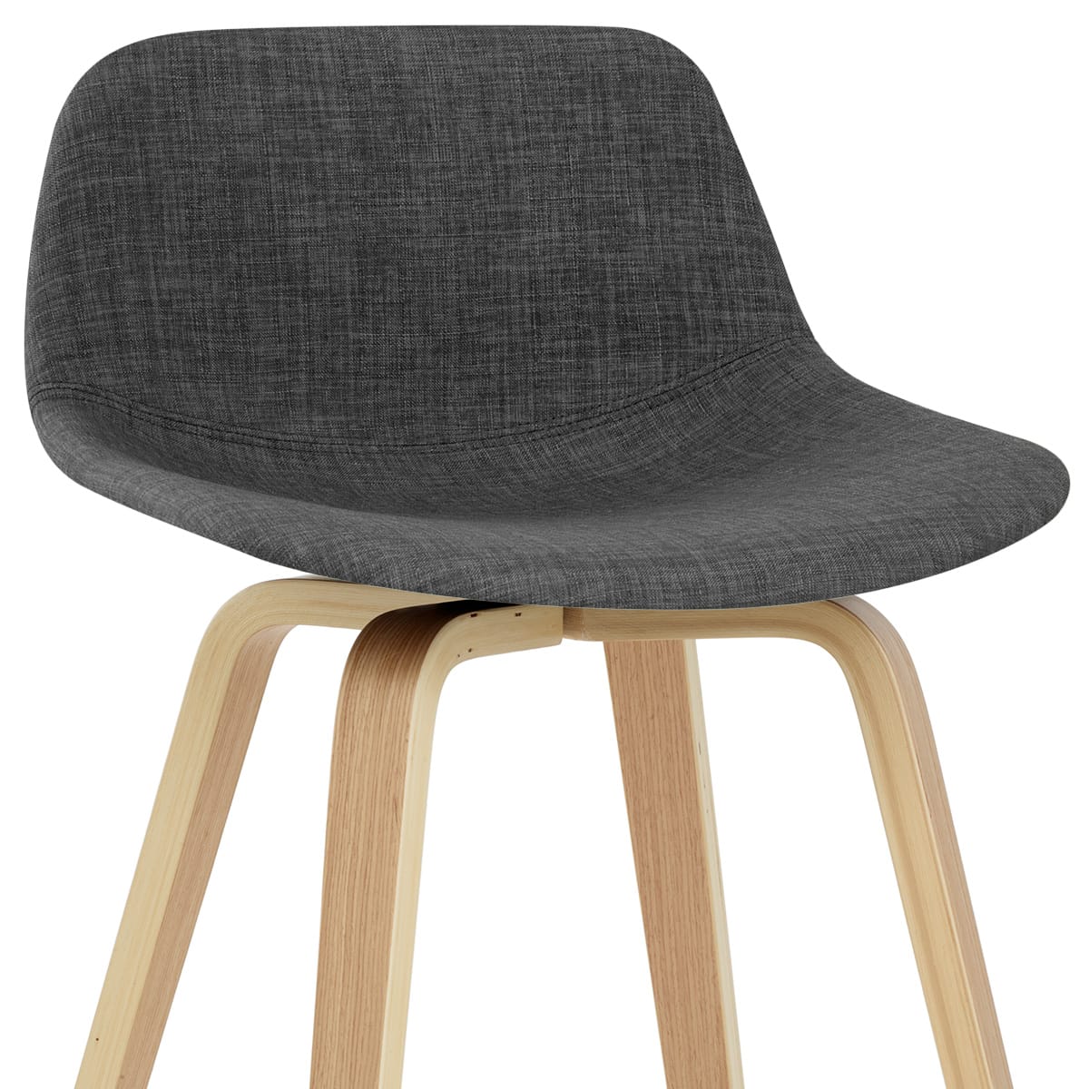 Stoffbarhocker Holz - Reef Dunkelgrau