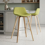 Sgabello Tessuto Legno - Reef Verde