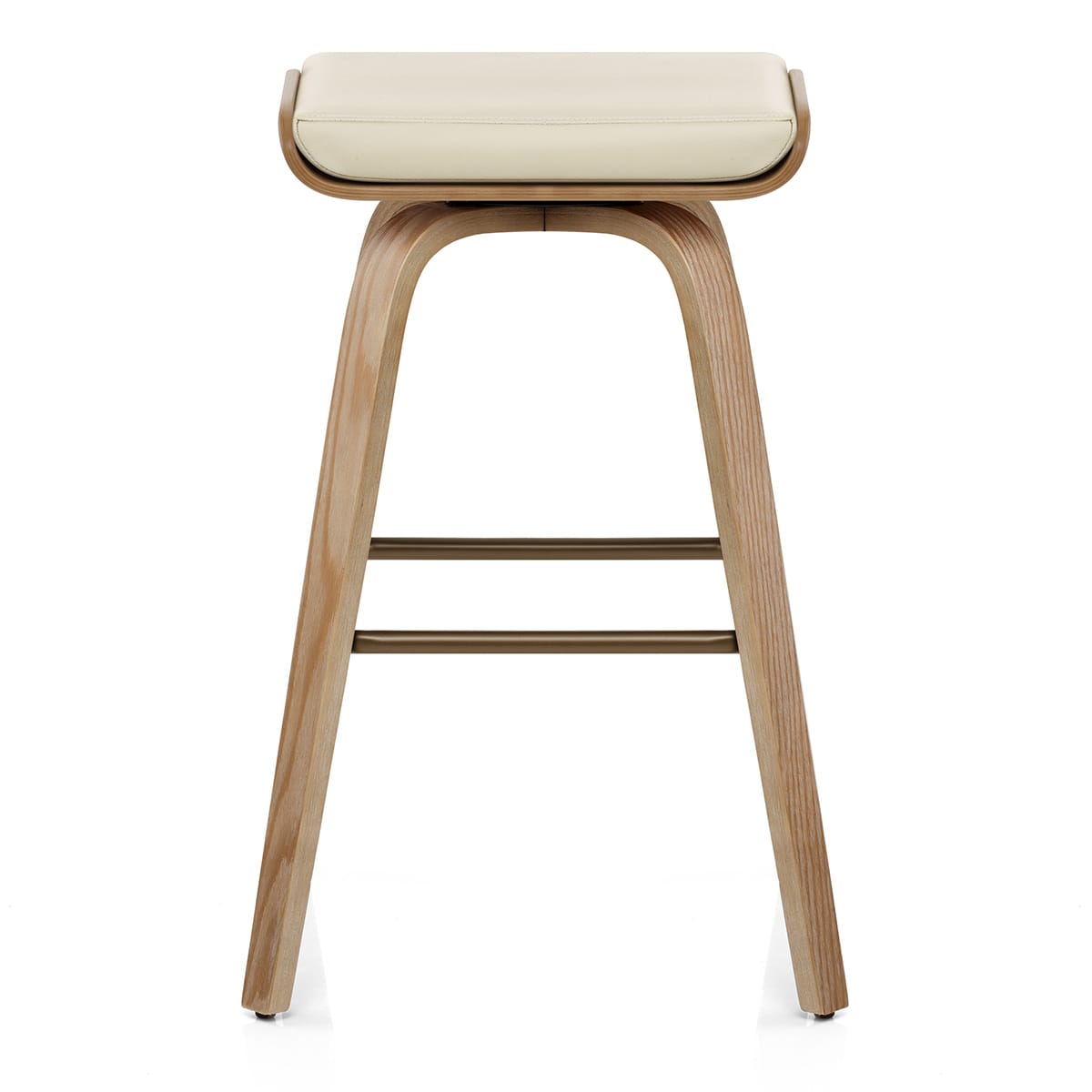 Echtleder Barhocker Eiche - Remy Beige