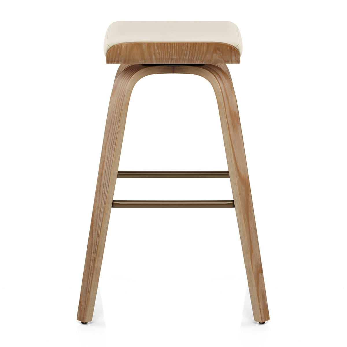 Echtleder Barhocker Eiche - Remy Beige