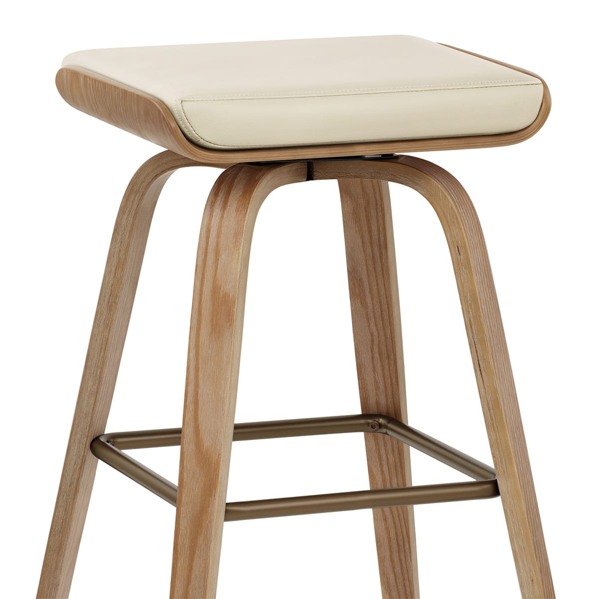 Echtleder Barhocker Eiche - Remy Beige