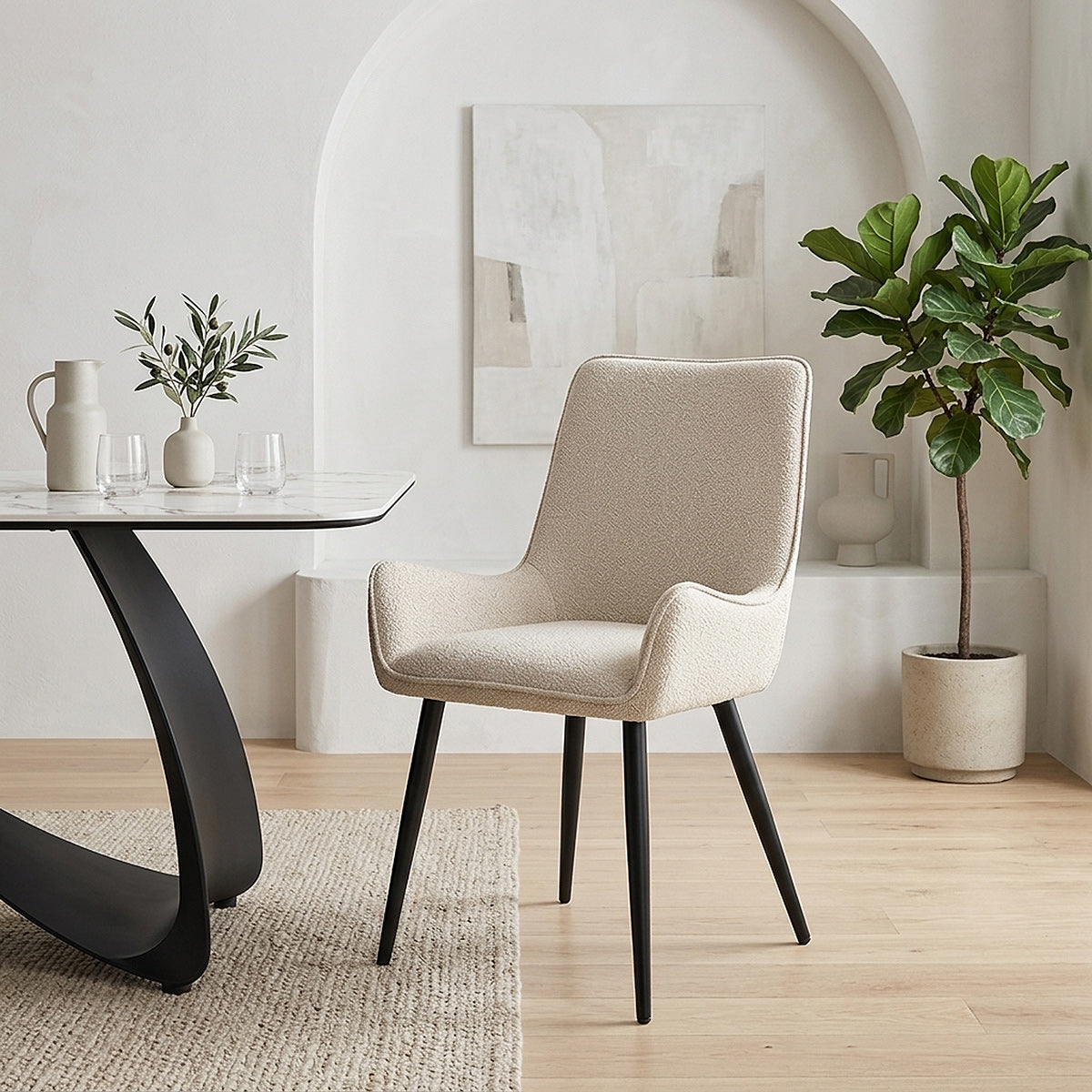 Esszimmerstuhl Stoff - Rene Beige