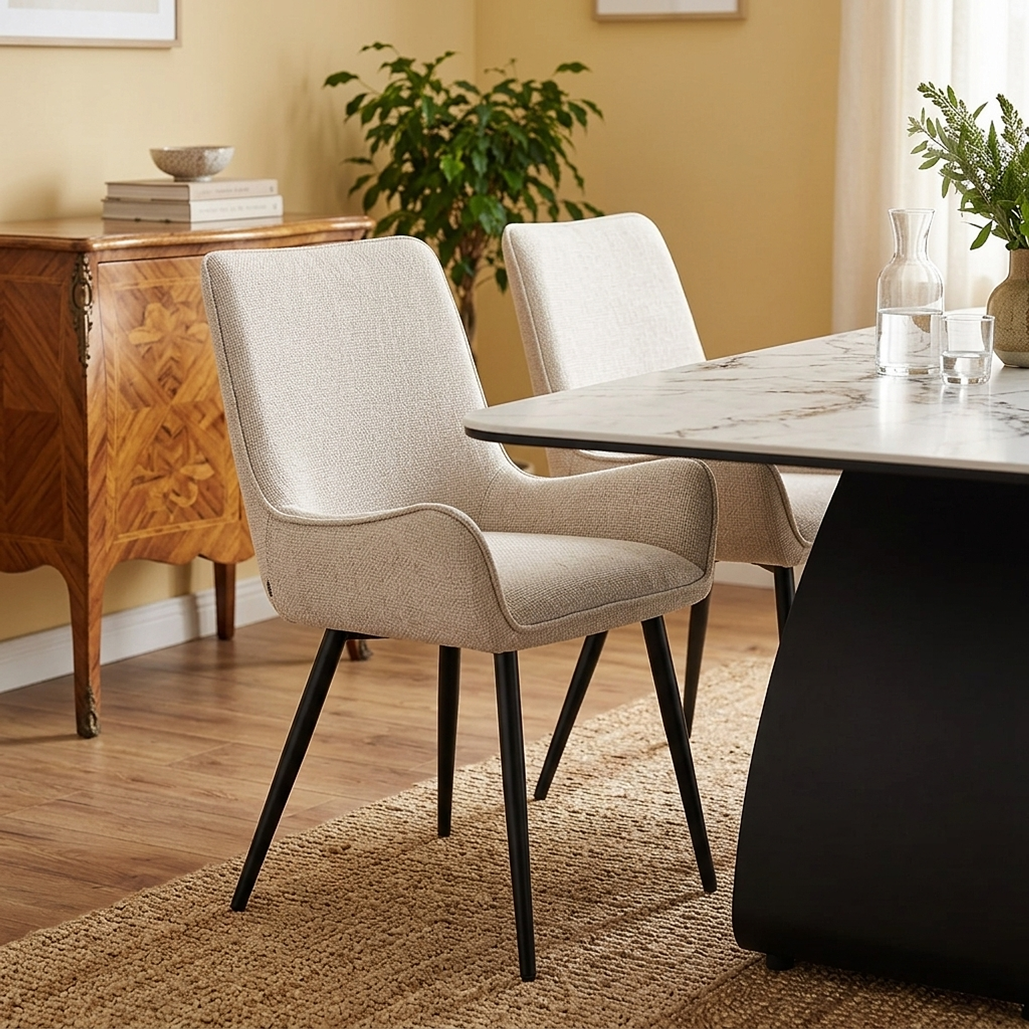 Esszimmerstuhl Stoff - Rene Beige