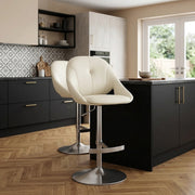 Barhocker Öko-Leder Gebürstet - Rico Beige