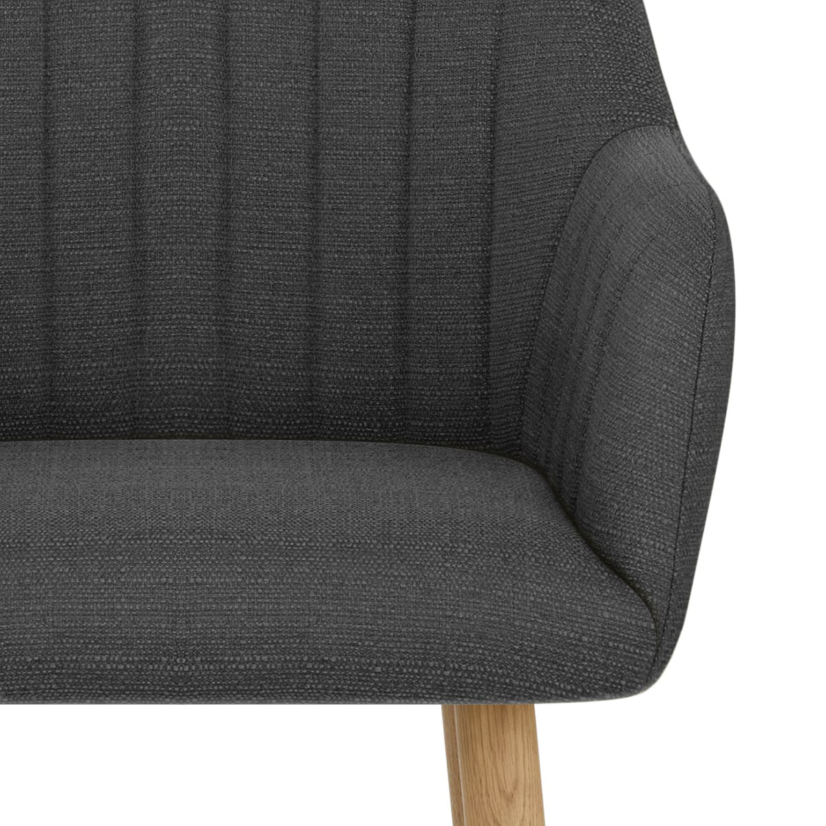 Sgabello Tessuto Legno - Rio Grigio scuro