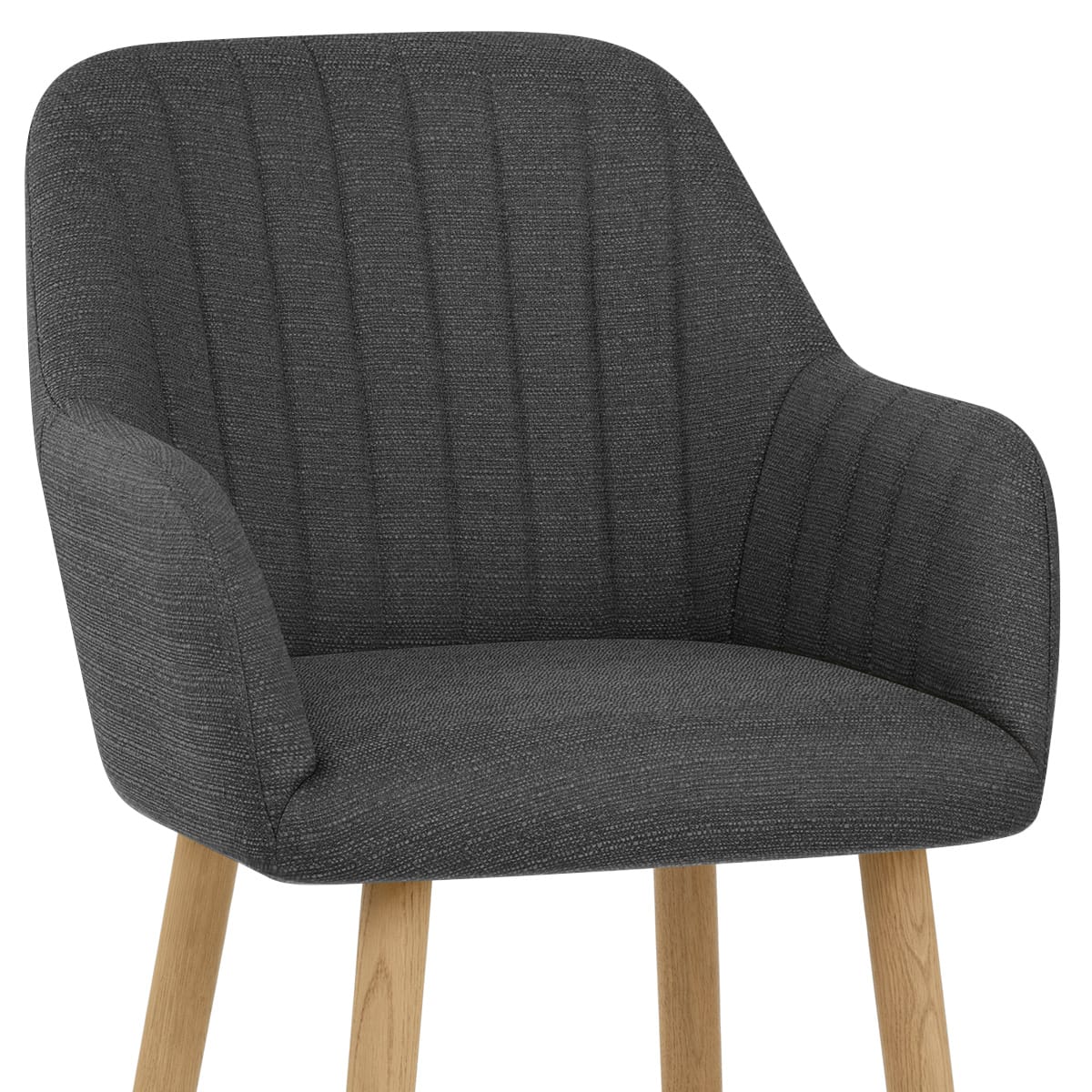 Sgabello Tessuto Legno - Rio Grigio scuro