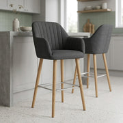 Stoff Barhocker - Rio Dunkelgrau