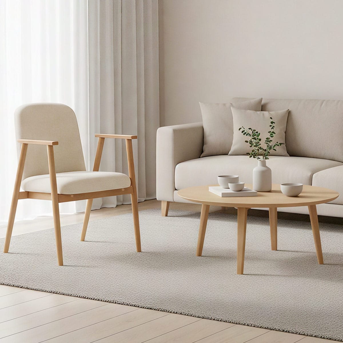 Stoff Stuhl - Ripley Beige