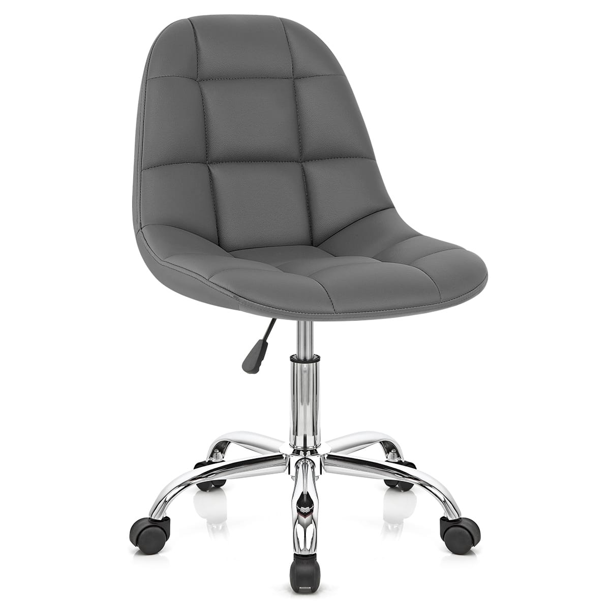 Sedia Ecopelle Cromato - Rochelle Ufficio Grigio