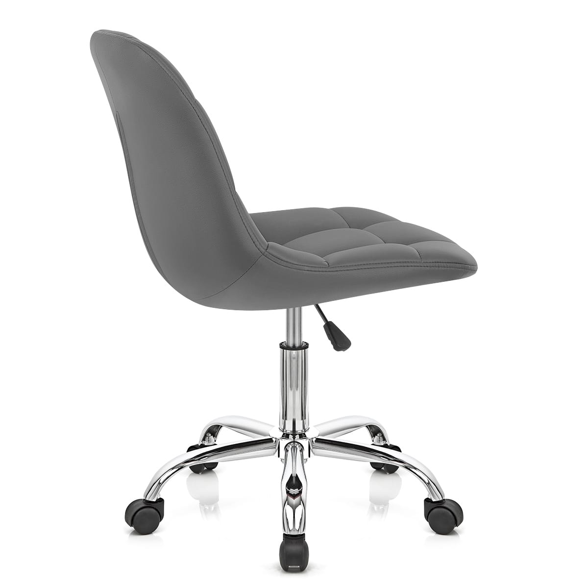 Sedia Ecopelle Cromato - Rochelle Ufficio Grigio