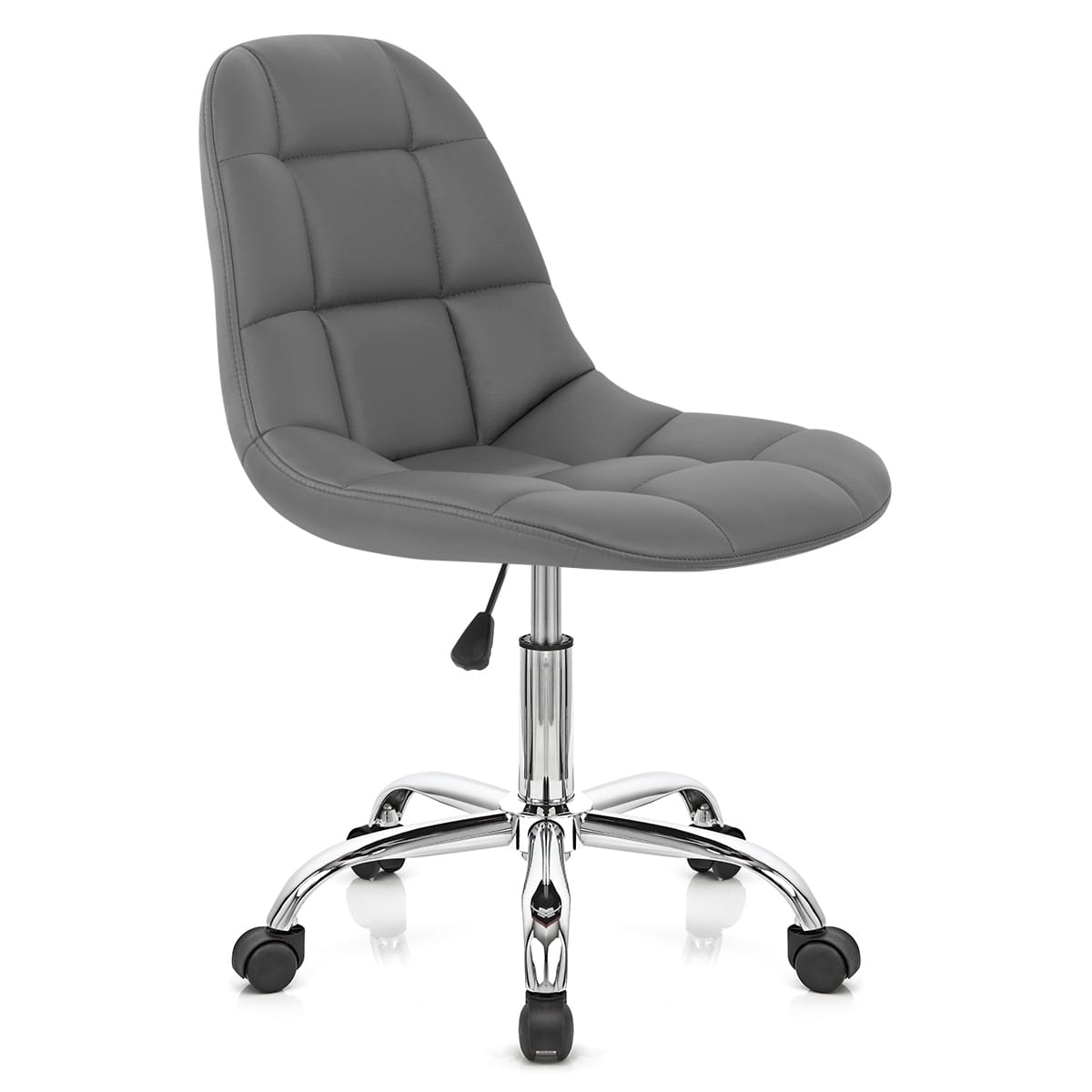 Sedia Ecopelle Cromato - Rochelle Ufficio Grigio
