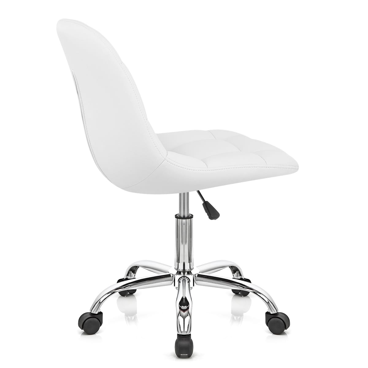 Sedia Ecopelle Cromato - Rochelle Ufficio Bianco