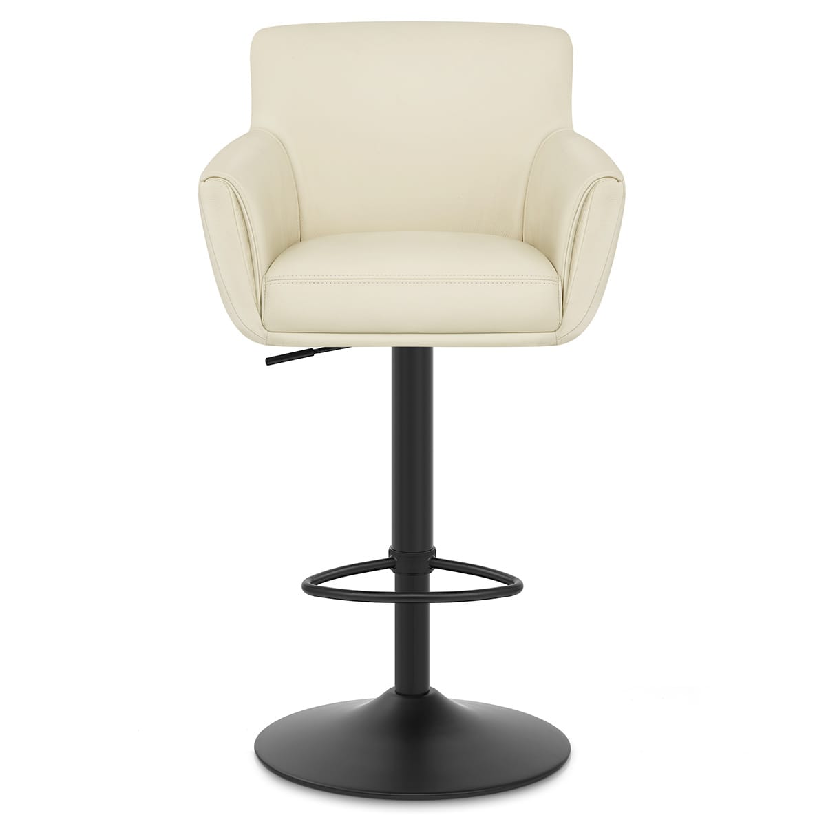 Gasdruckfeder Barhocker Echtleder - Rome Beige