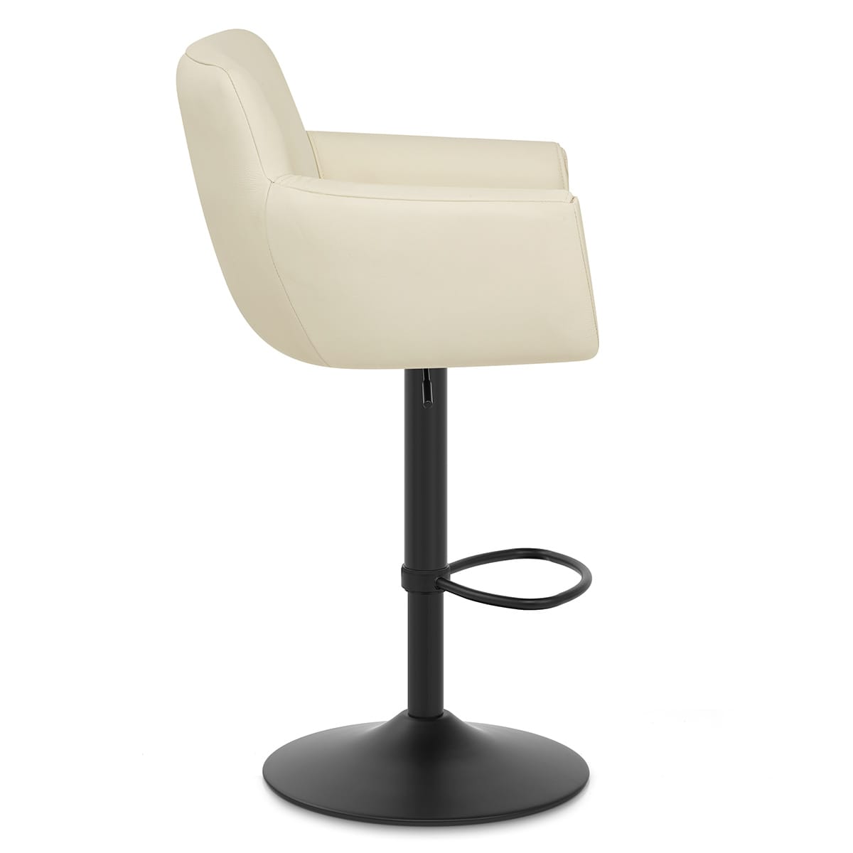 Gasdruckfeder Barhocker Echtleder - Rome Beige