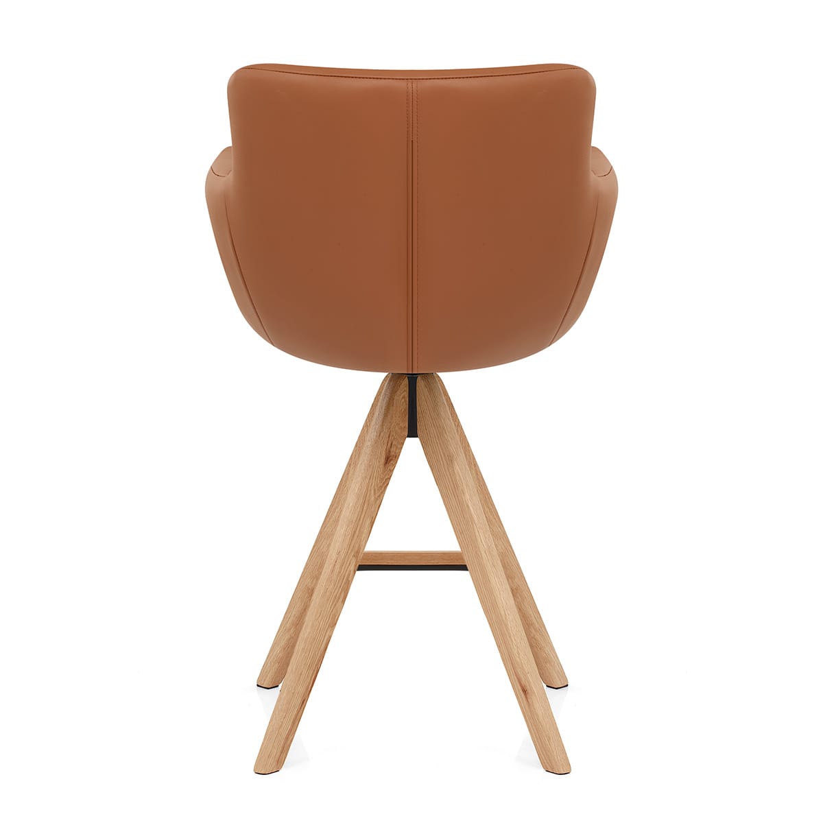 Holzbarhocker Echtleder - Rome Braun