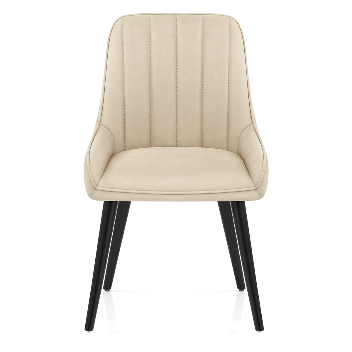 Kunstleder Stuhl - Rosa Beige
