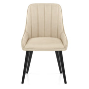 Kunstleder Stuhl - Rosa Beige