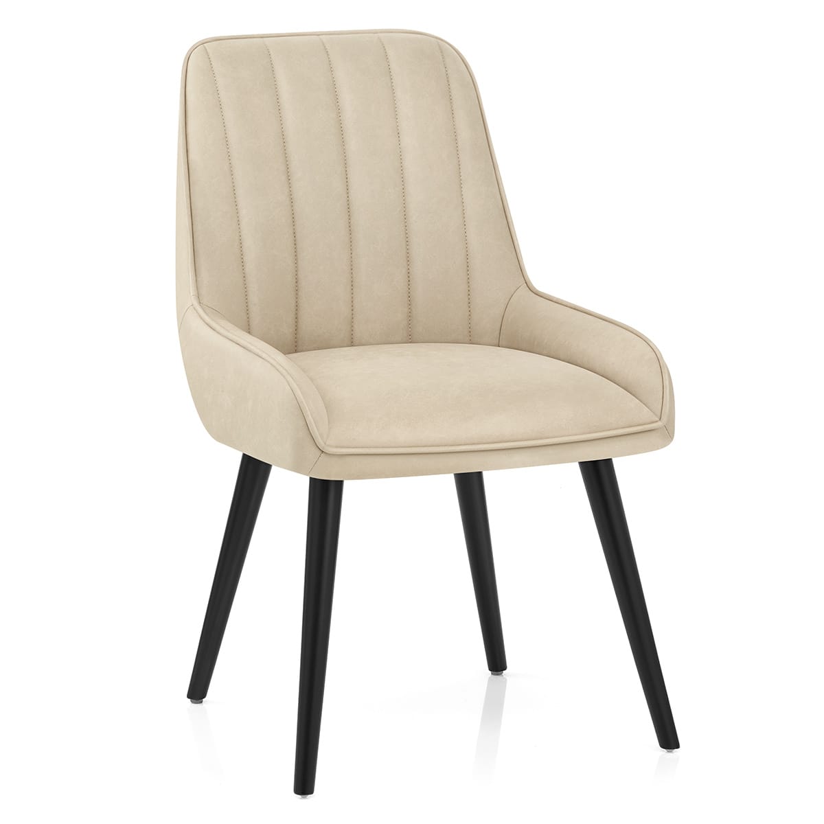Kunstleder Stuhl - Rosa Beige