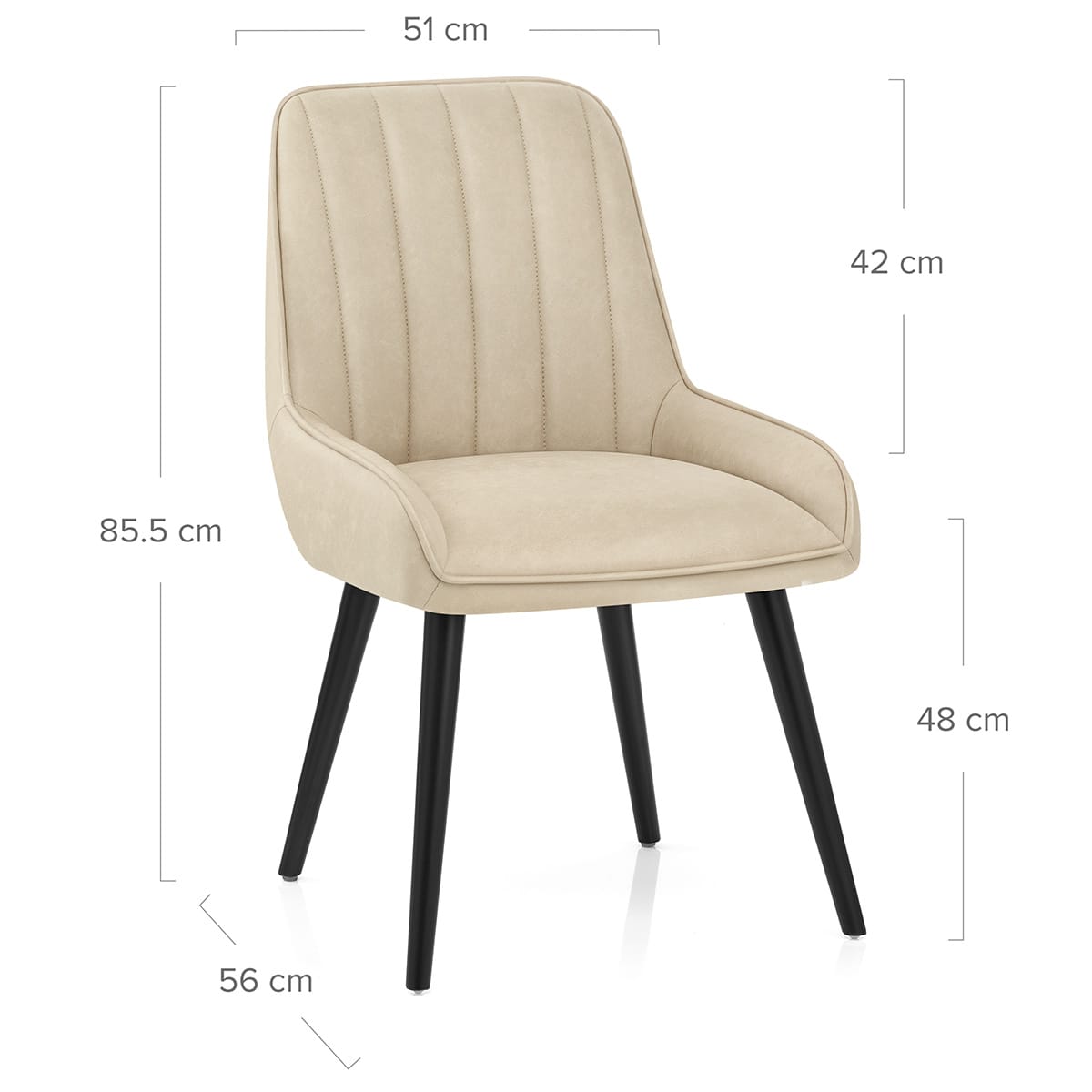 Kunstleder Stuhl - Rosa Beige