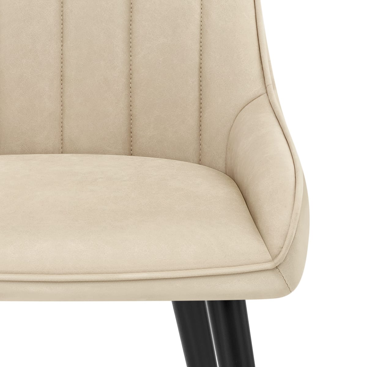 Kunstleder Stuhl - Rosa Beige
