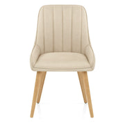 Holz Stuhl - Rosa Beige